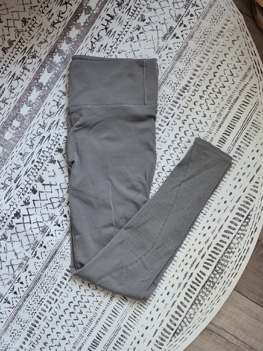 lululemon athletica Taupe-Gray Seamless Leggings, Size 12 Large